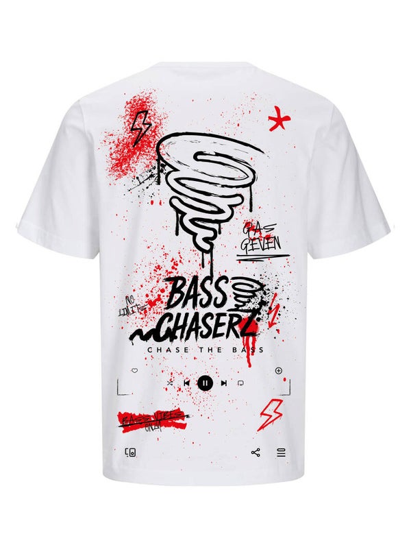 Bass Chaserz T-Shirt - colour Chaos wit/rood