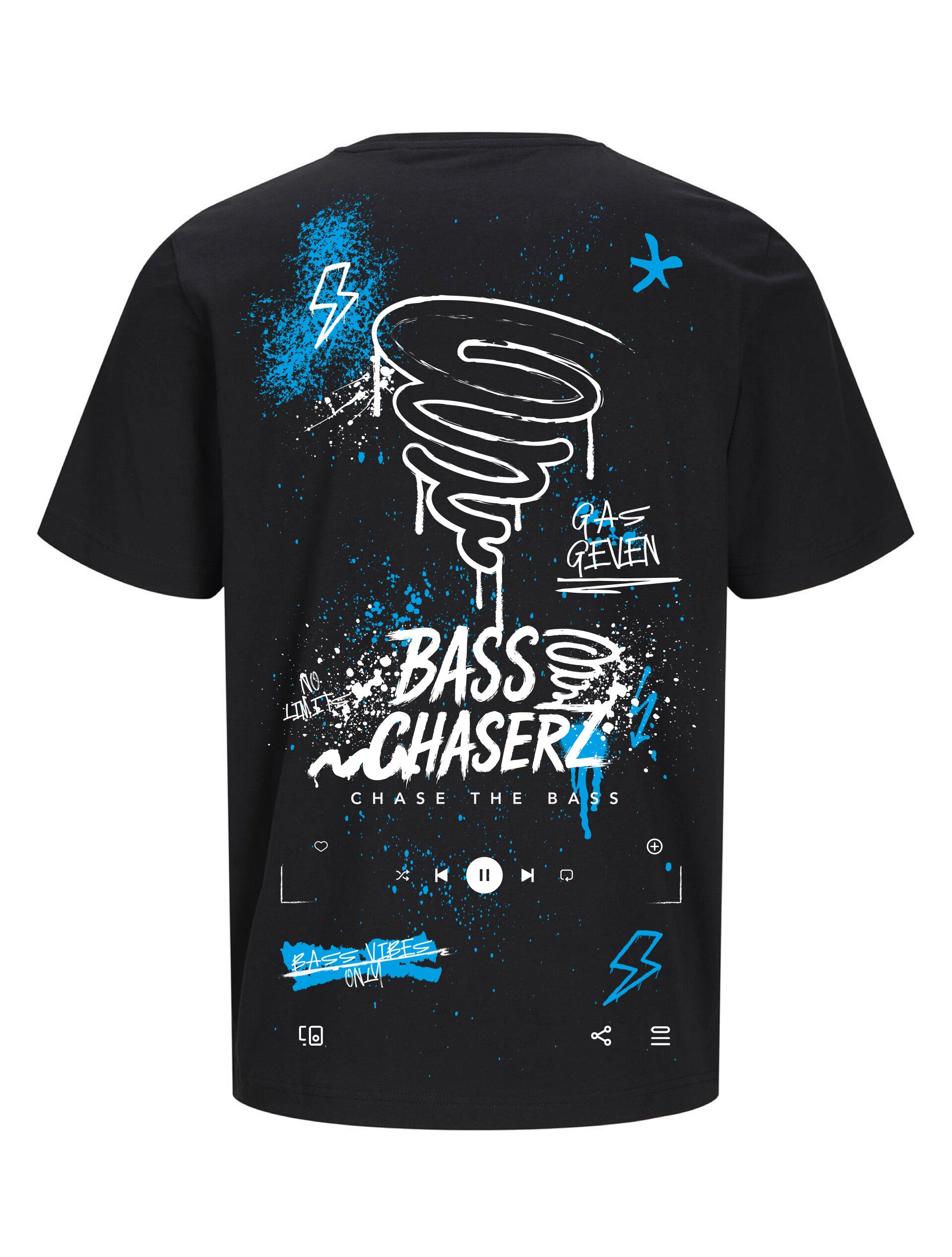 Bass Chaserz T-Shirt - colour Chaos zwart/blauw