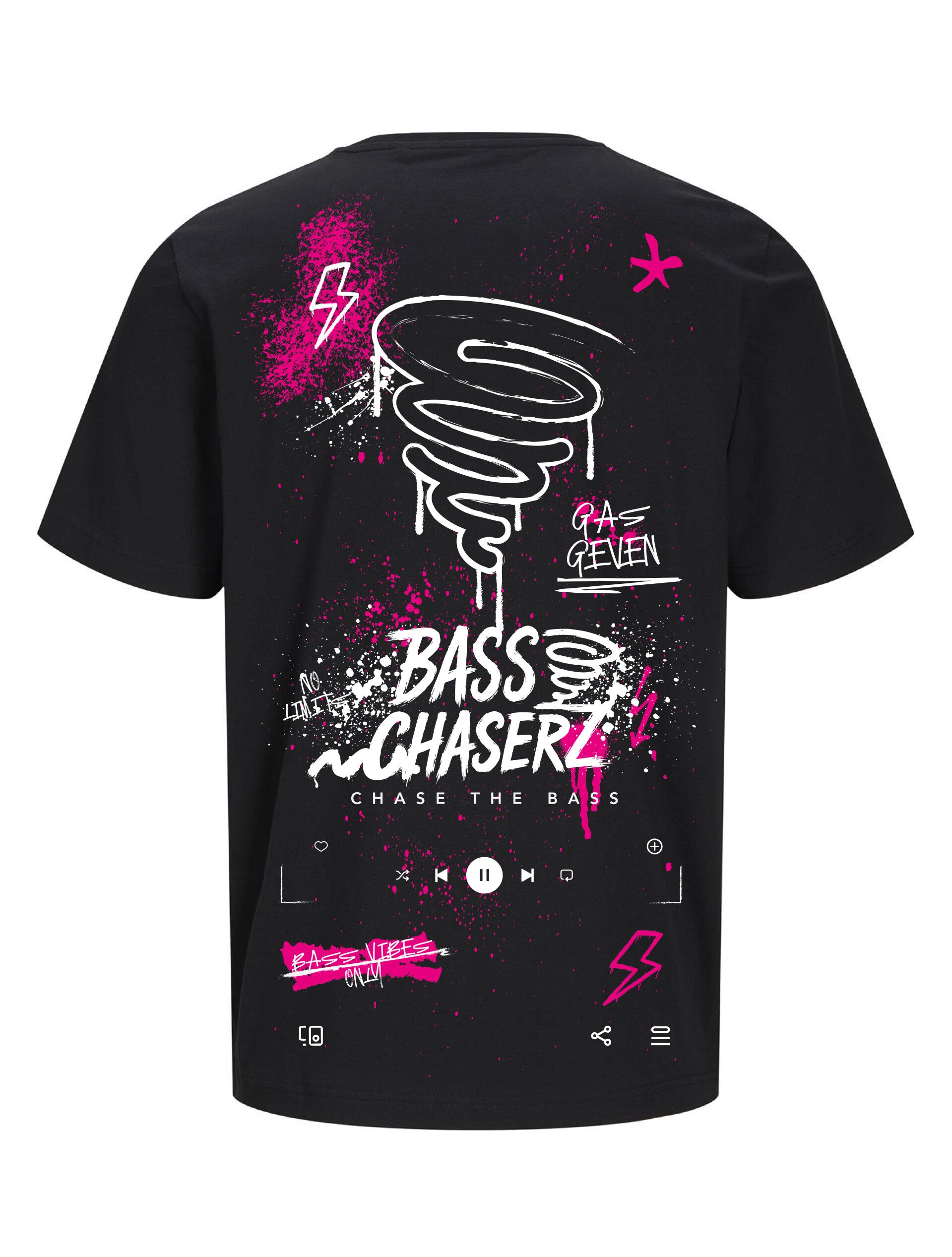Bass Chaserz T-Shirt - colour Chaos zwart/roze