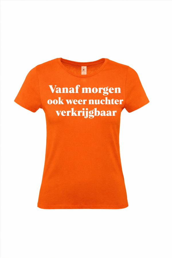 Dames shirt Oranje vanaf morgen