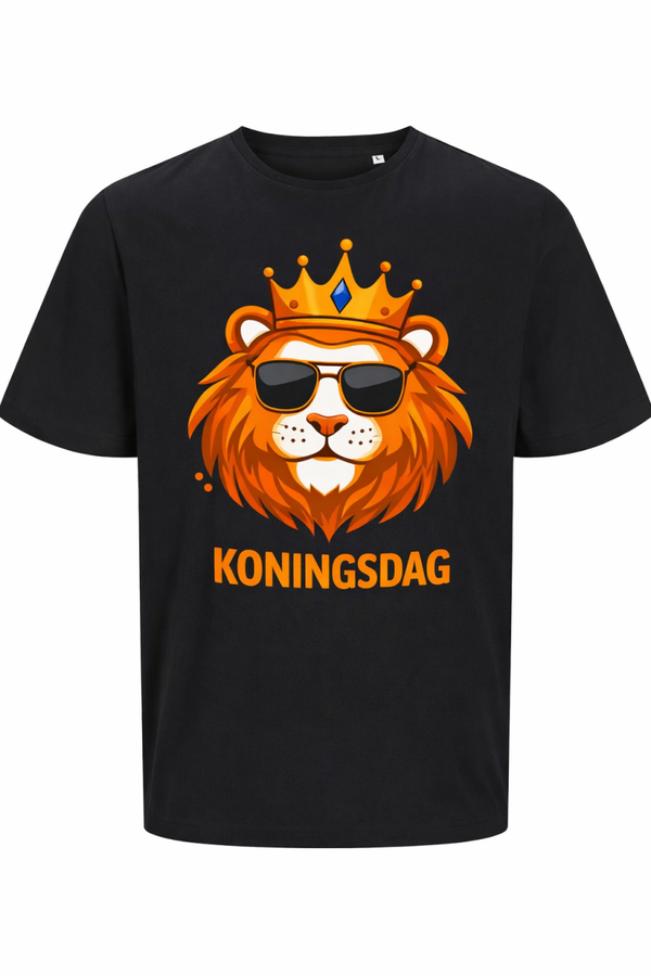 Zwart shirt koningsdag leeuw