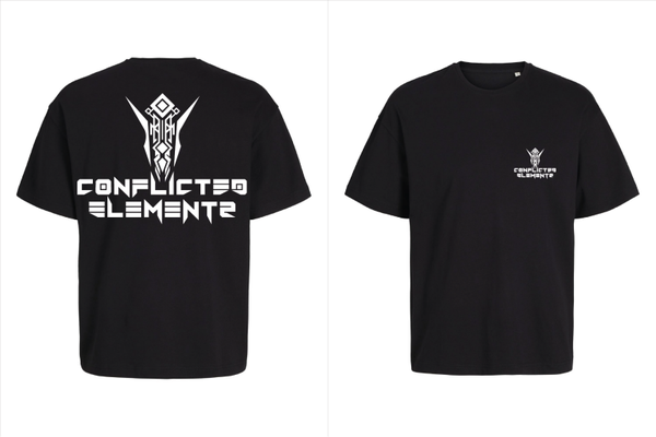 Zwarte T-shirt Conflicted Elements,