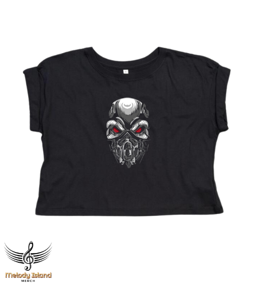 Crop Top Omistettu - Skull