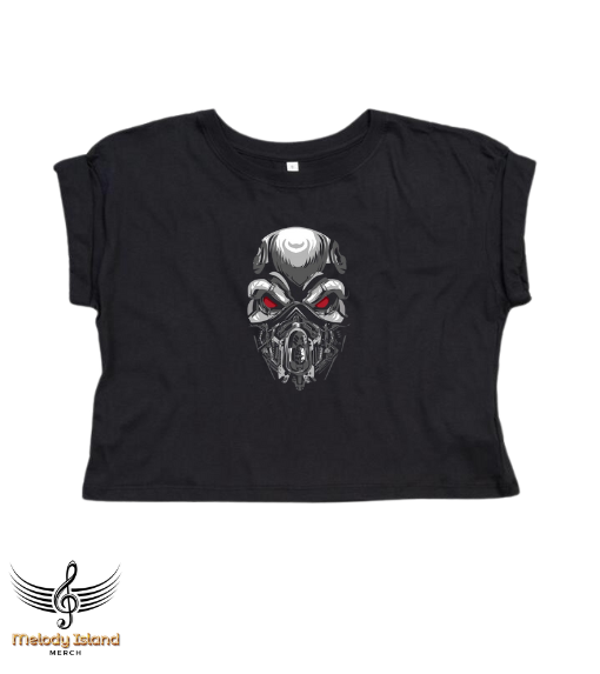 Crop Top Omistettu - Skull
