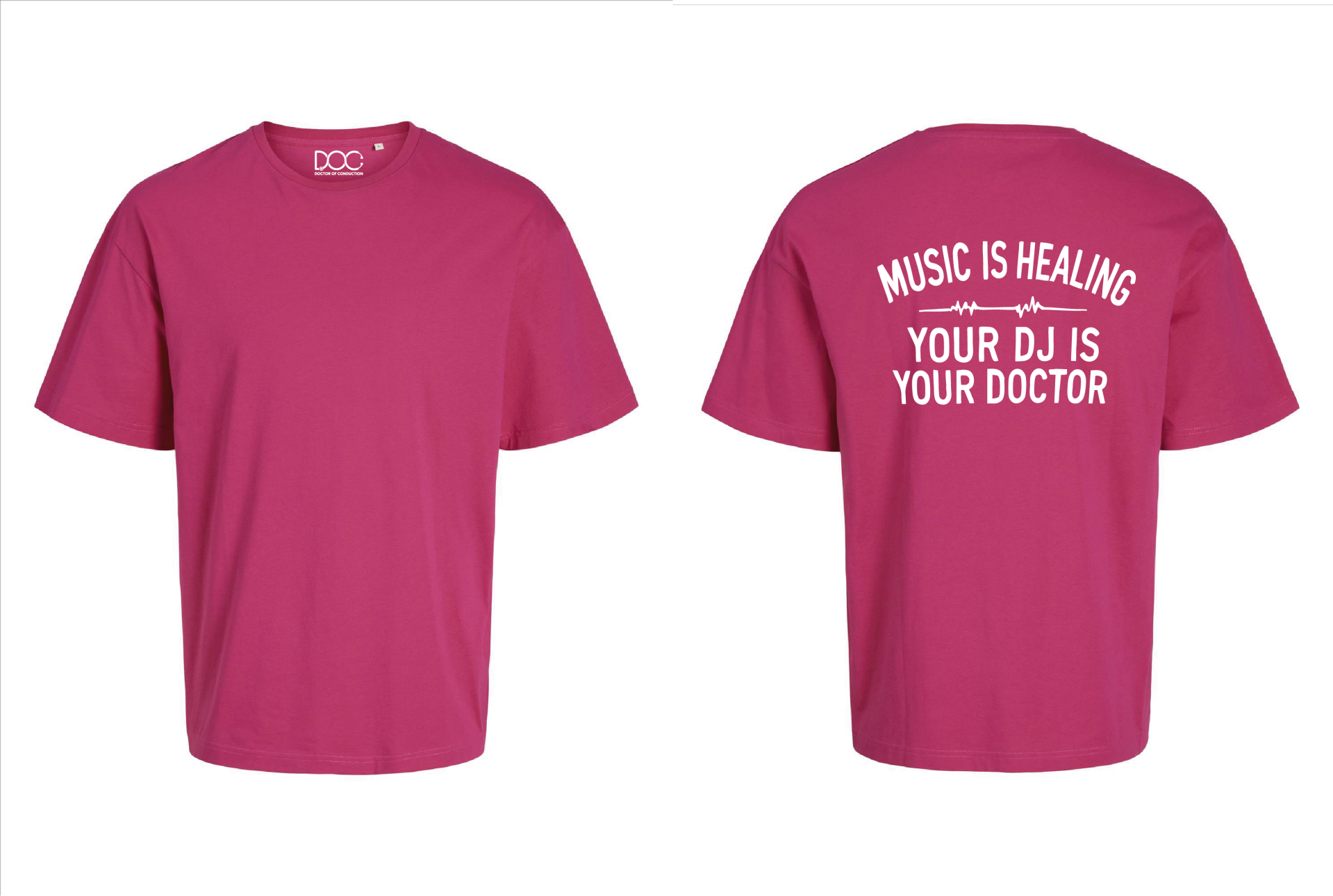 Roze Jack & Jones “Your DJ Is Your Doctor” T-shirt Back