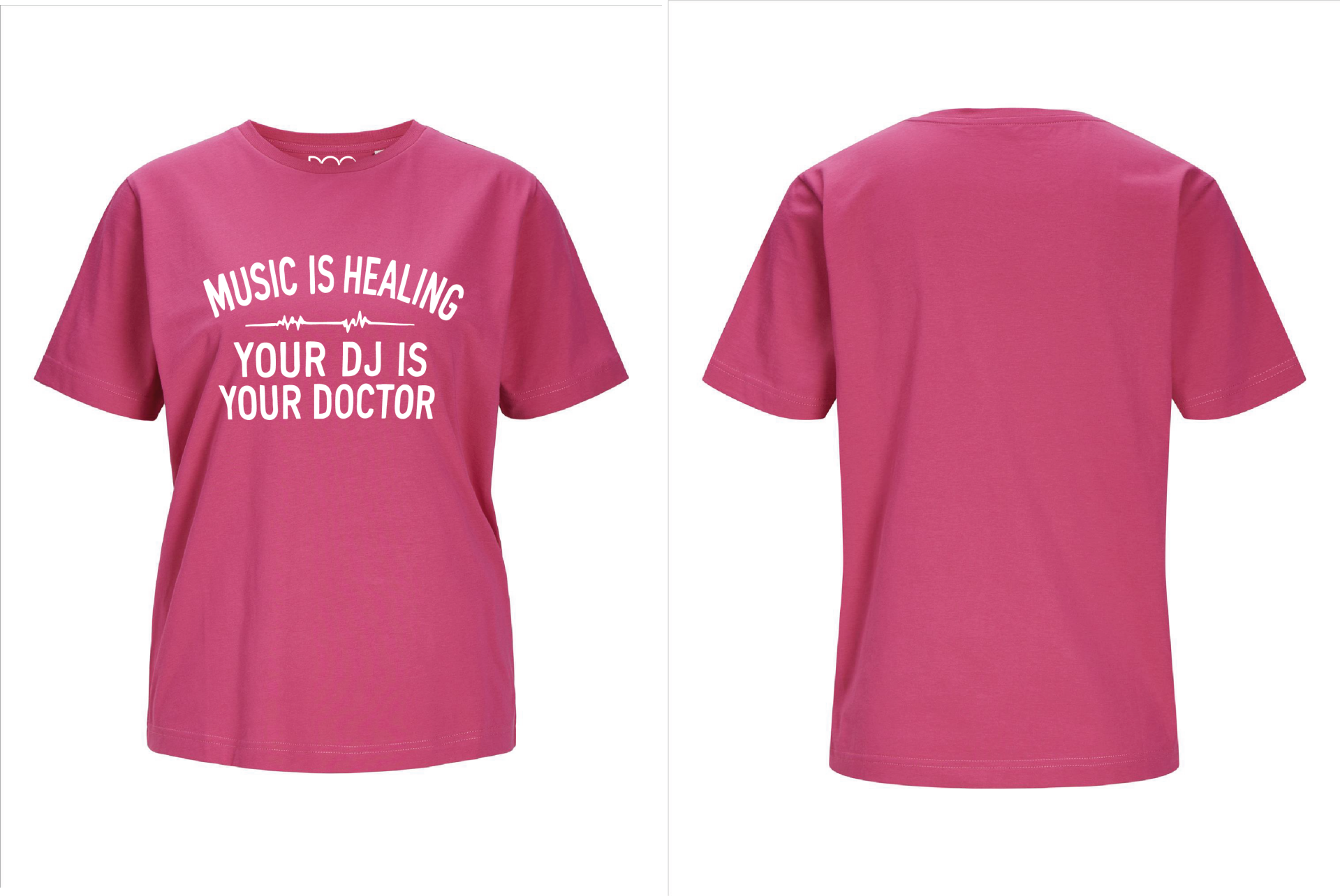 Jack & Jones DJ Doctor dames T-shirt roze voorkant