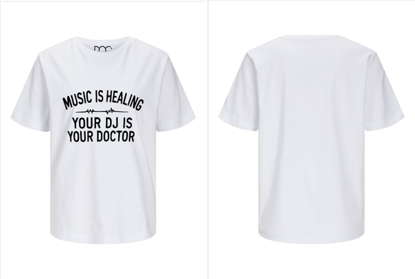 Jack & Jones DJ Doctor dames T-shirt wit voorkant