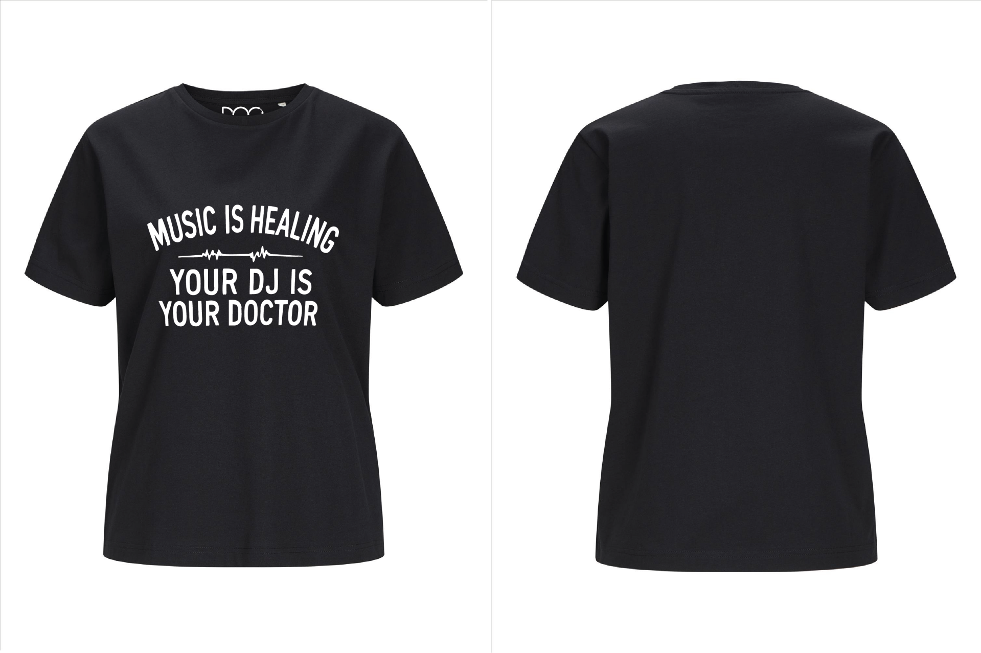 Jack & Jones DJ Doctor dames T-shirt zwart voorkant