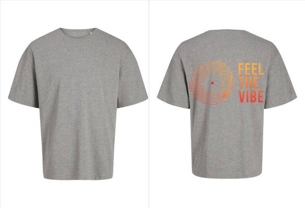 T-Shirt Rene Ablaze – “Feel The Vibe gekleurd" Grijs