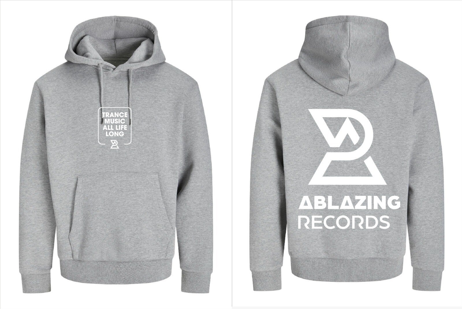 Hoodie Rene Ablaze Trance Music – All Life Long grijs