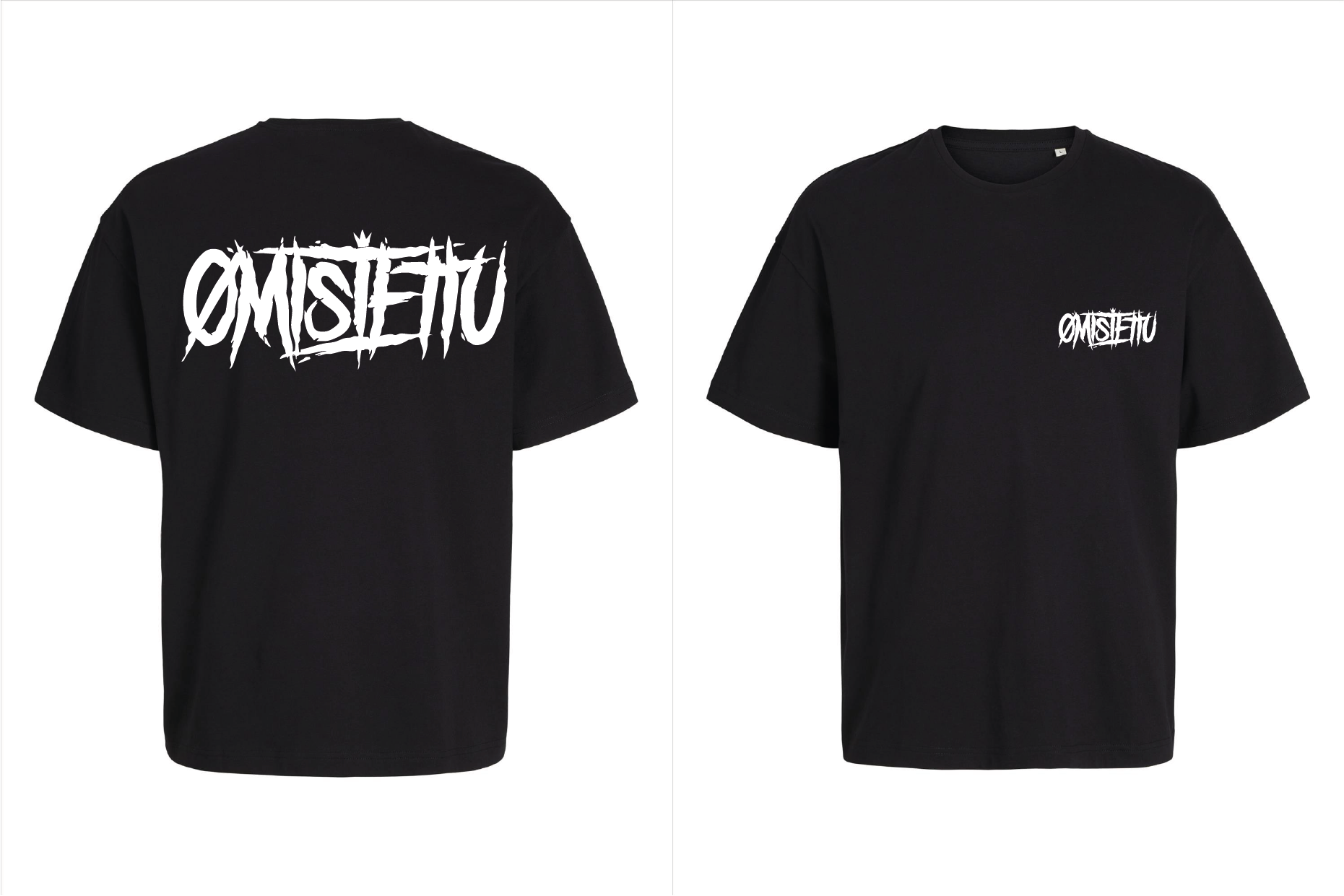 Zwarte oversize tshirt  omistettu