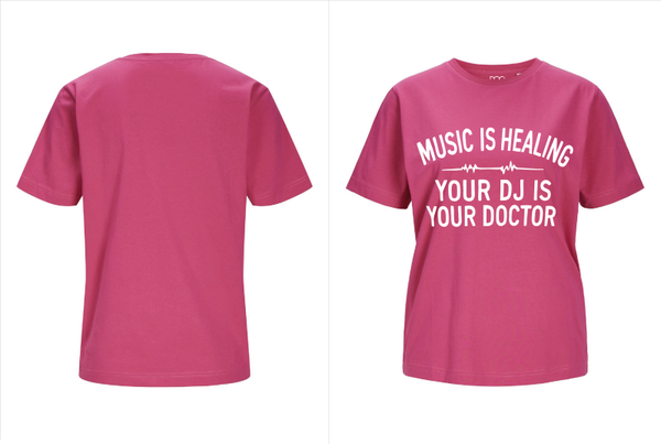 Roze damesshirt YOUR DJ IS YOUR DOCTOR