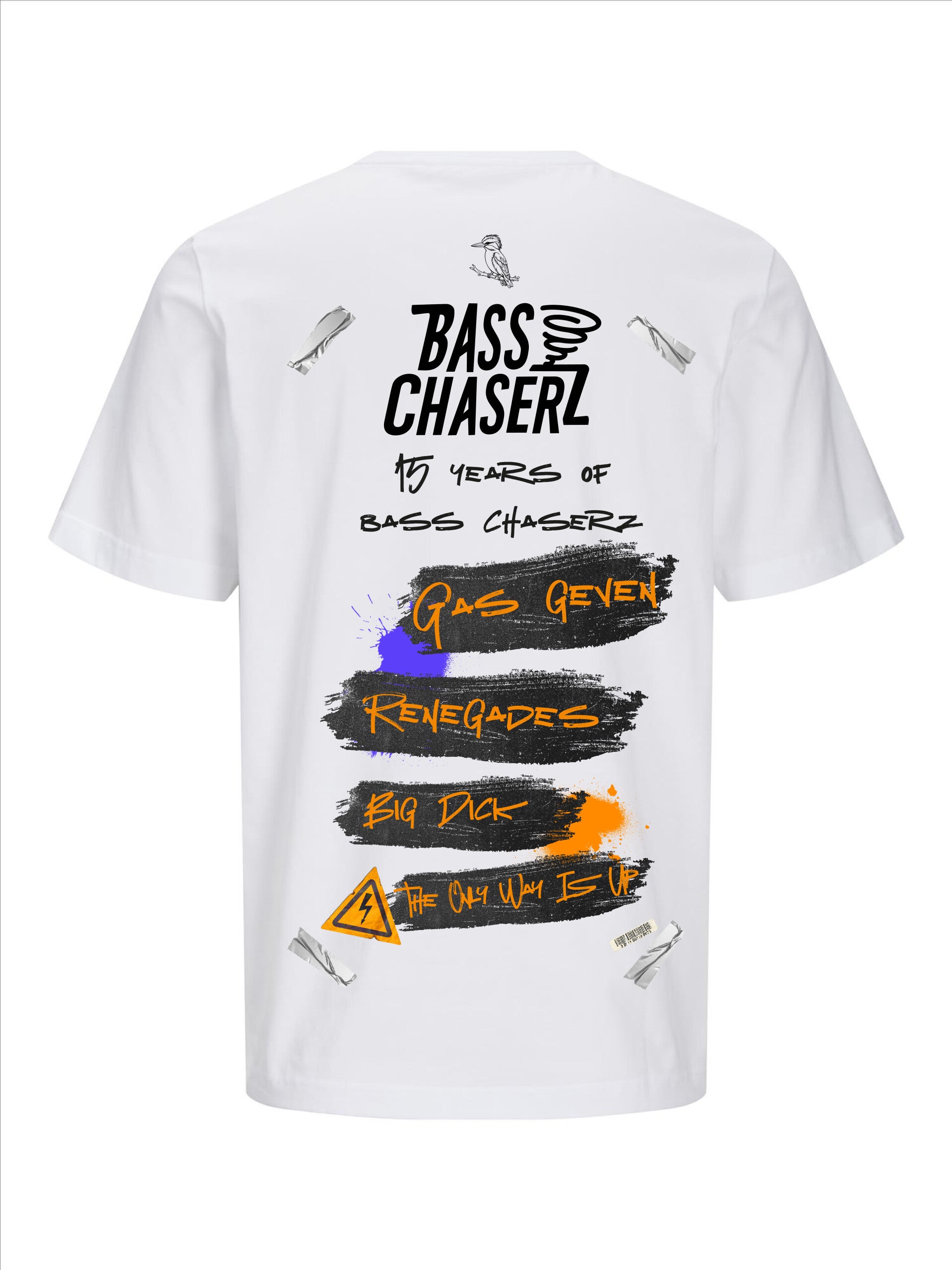 Bass Chaserz  T-shirt –  15 Years Jack & Jones wit