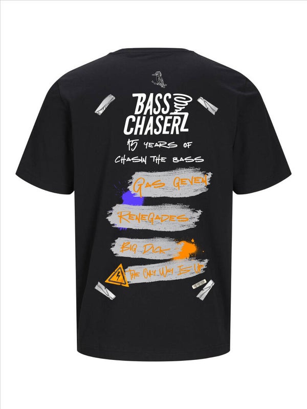 Bass Chaserz oversize  -shirt – Jack & Jones 15 Years zwart