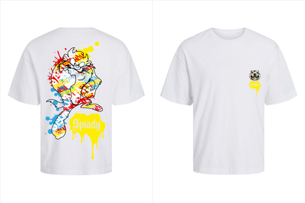 Witte Spiady Shirt  Graffiti Splash