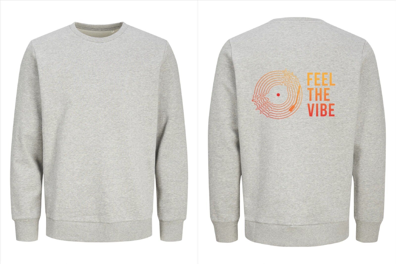 Sweater Jack & Jones DJ Rene Ablaze – Feel the Vibe  grijs