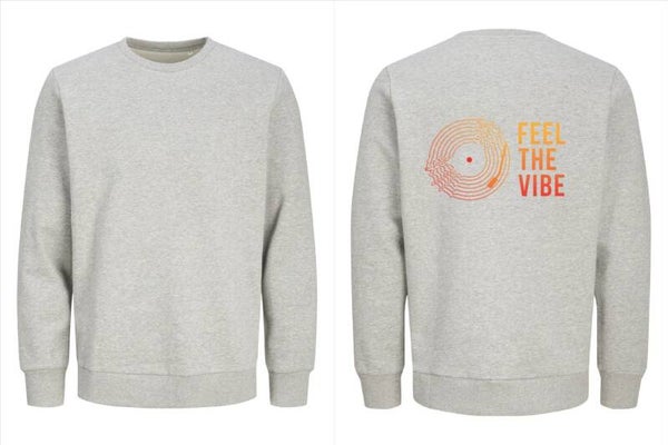 Sweater Jack & Jones DJ Rene Ablaze – Feel the Vibe  grijs