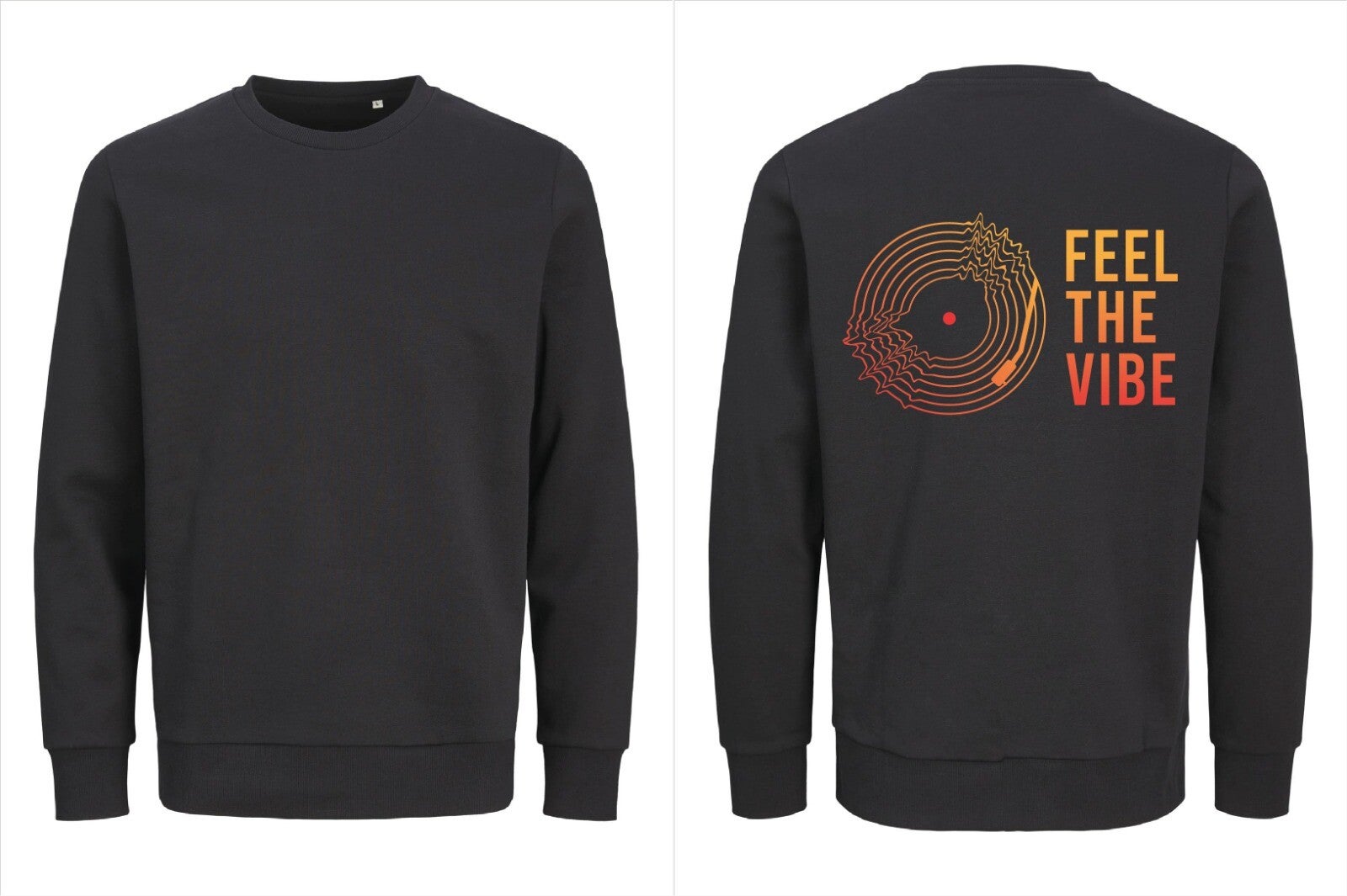 Sweater Jack & Jones DJ Rene Ablaze – Feel the Vibe  zwart