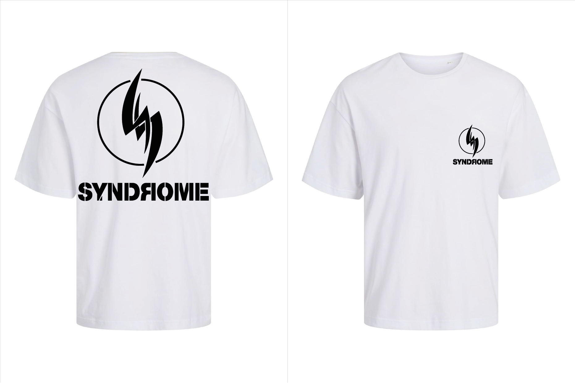 Witte oversize tshirt  syndrome