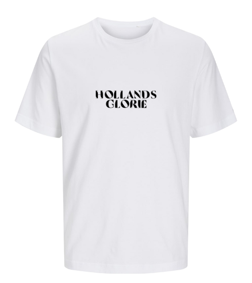 Witte T-shirt Hollands Glorie witte tekst voorkant