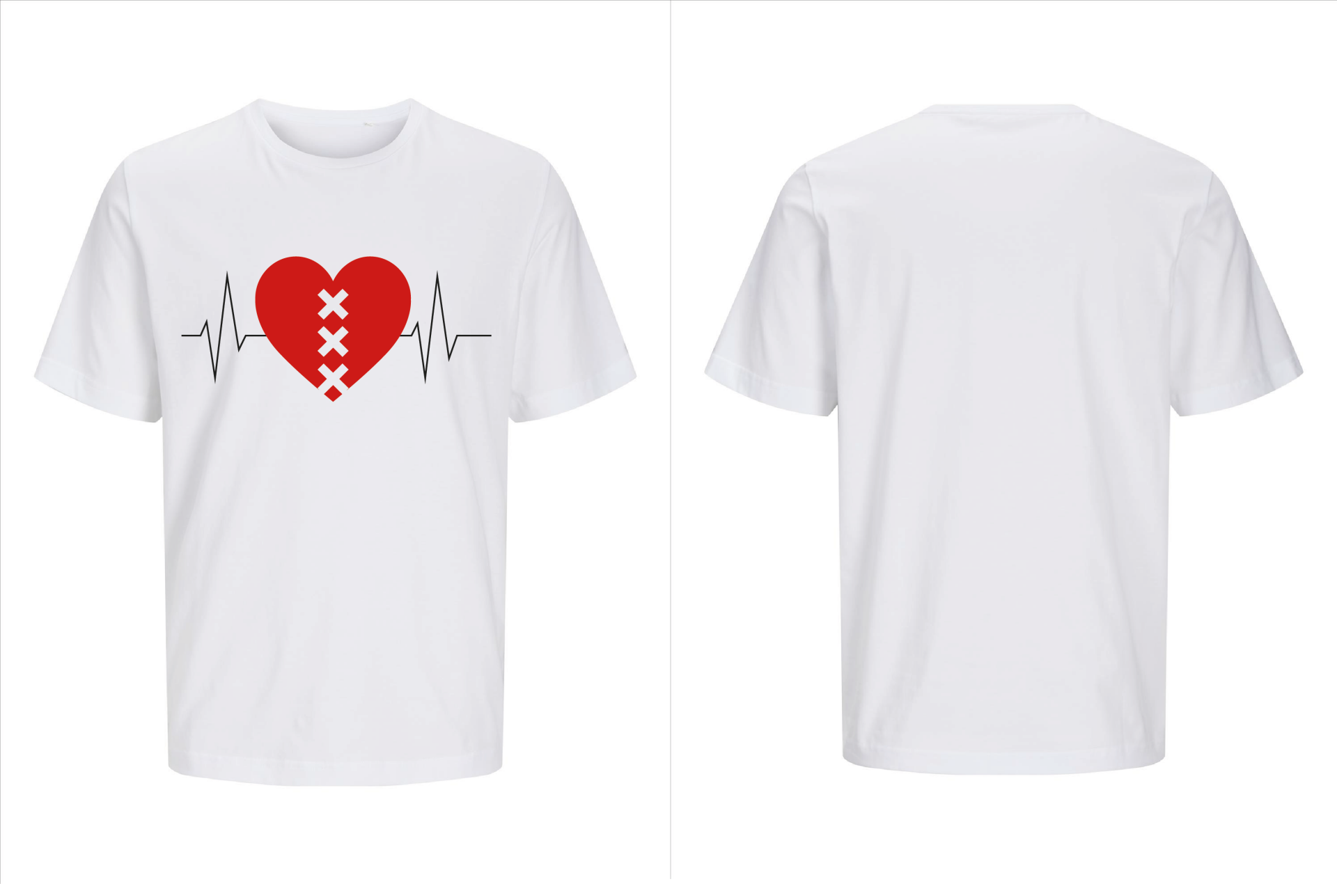 Amsterdams Hart Jack en jones t-shirt – Draag de liefde voor de stad