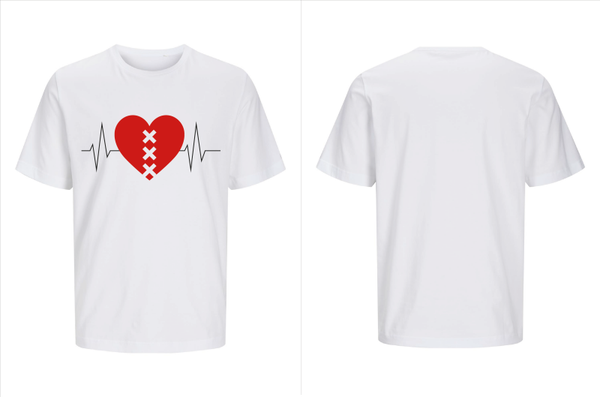 Amsterdams Hart Jack en jones t-shirt – Draag de liefde voor de stad