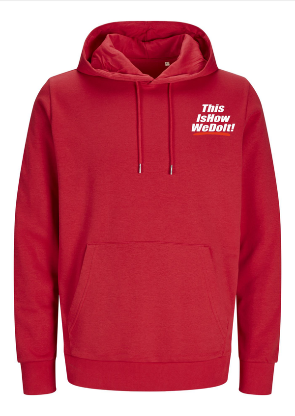 ThisIsHow WeDoIt! Hoodie 3 – Jack & Jones rood