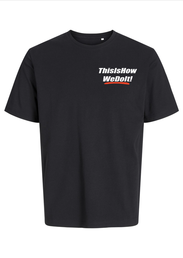 This Is How We Do It T-shirt 2 regel logo–  Jack & Jones | XS t/m 3XL Zwart