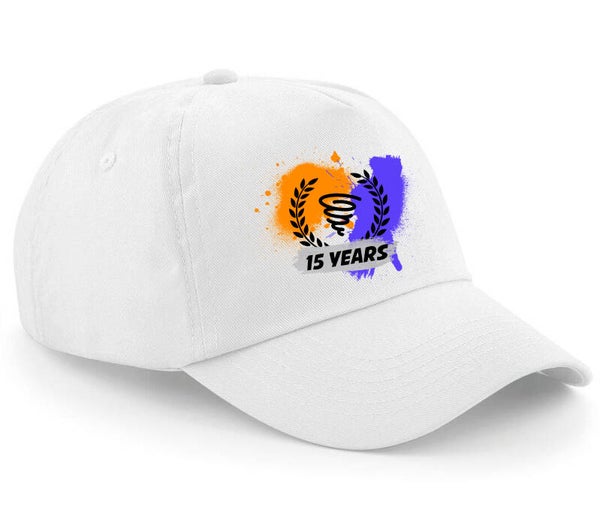 Bass Chaserz Baseball Cap  15 Years Anniversary wit