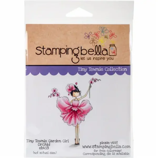 Stamp & Die set  garden girl orchid