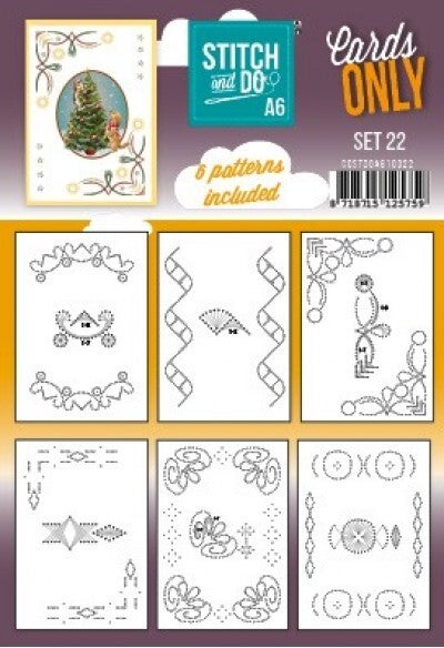 COSTDOA610022 stitch & do A6 cards only set nr.22