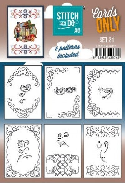 COSTDOA610021 stitch & do A6 cards only set nr.21