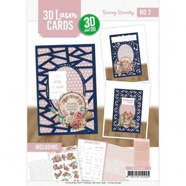 3DLC10002 3D & Do laser cards set nr.2 - sewing serenity