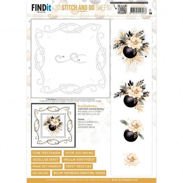 STDOHS10008 3D Stitch & Do Sheet - golden whisper nr.2