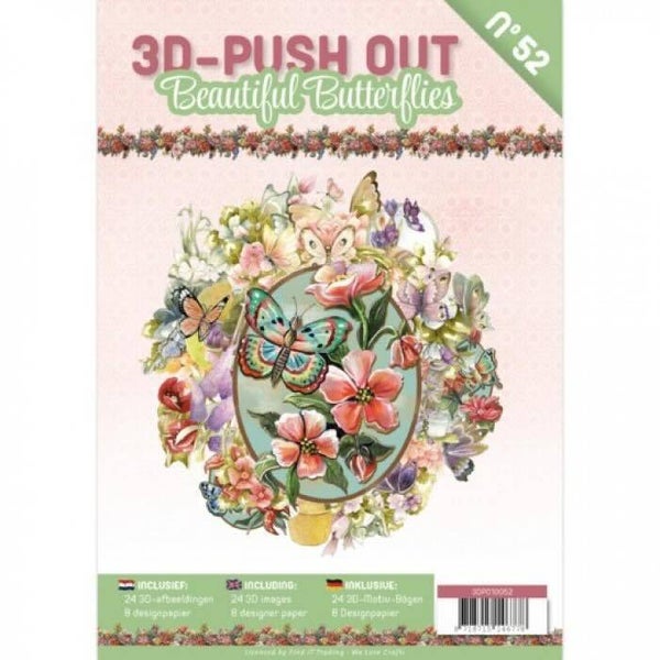 3DPO10052 3D push-out book - beautiful butterflies