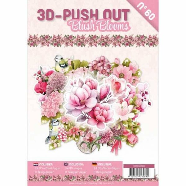 3DPO10060 3D push-out book nr.60 - blush blooms