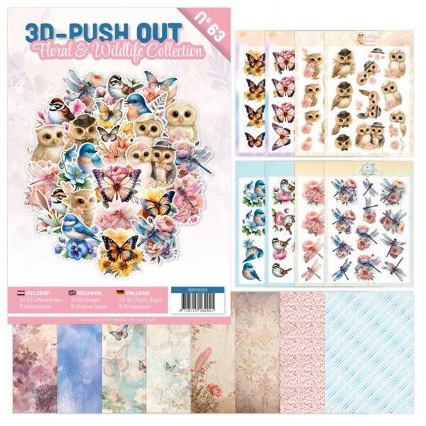 3DPO10063 3D push-out book nr.63 - floral & wildlife collection