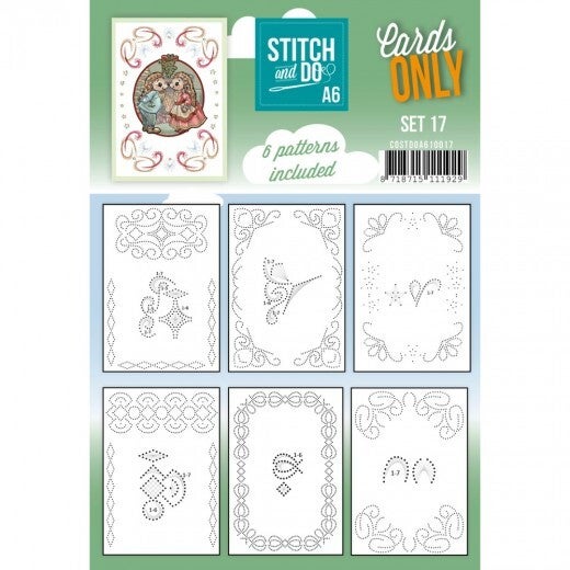 COSTDOA610017 stitch & do A6 cards only set nr.17