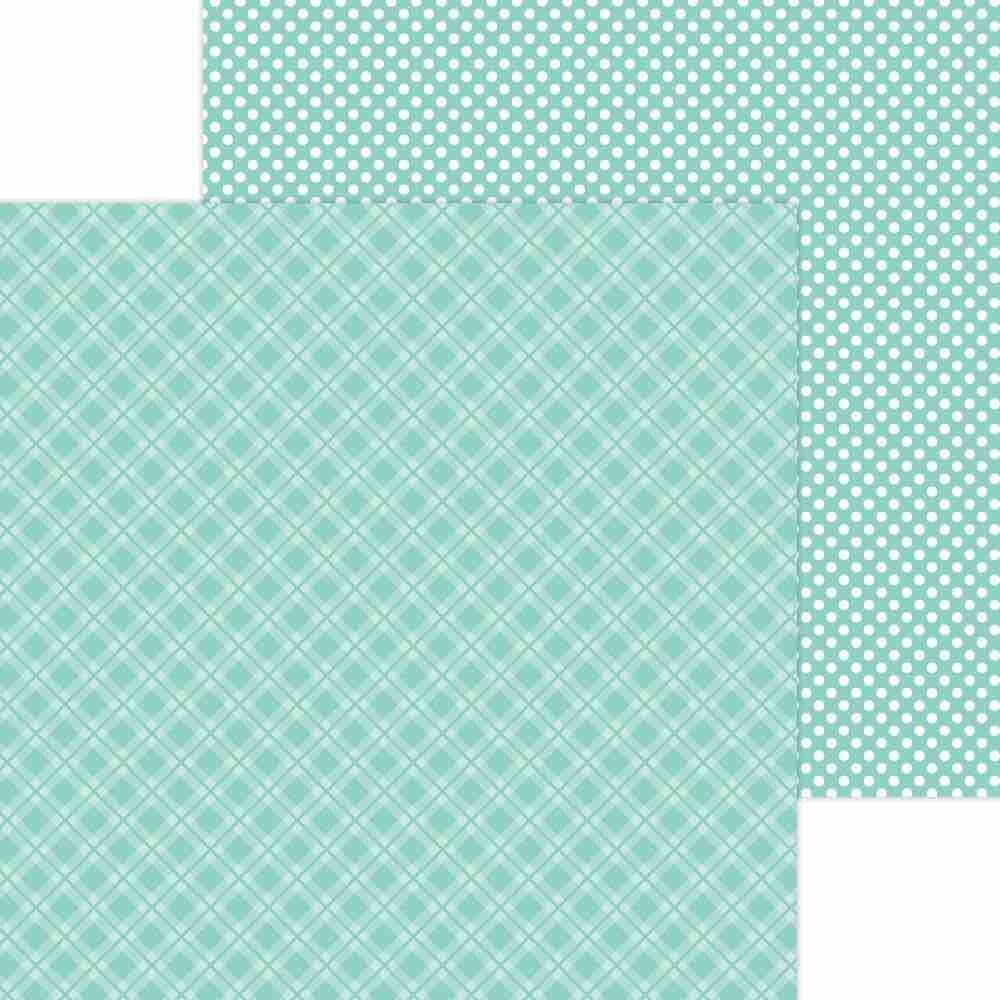 Petite prints - plaid / polka dot pistachio