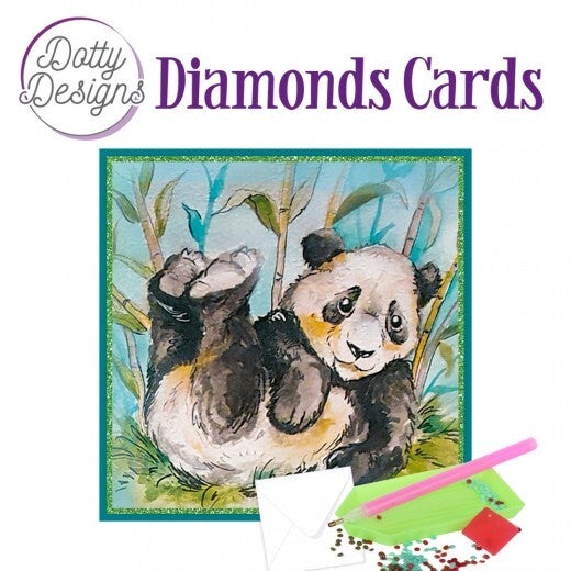 DDDC1121 Diamond cards - lazy panda bear