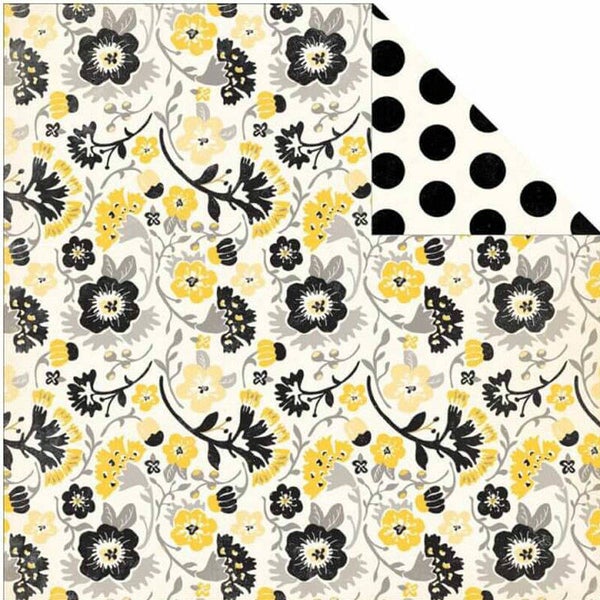 Classique Beauty - large floral / black dot