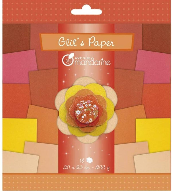 52682O glitter rouge & orange