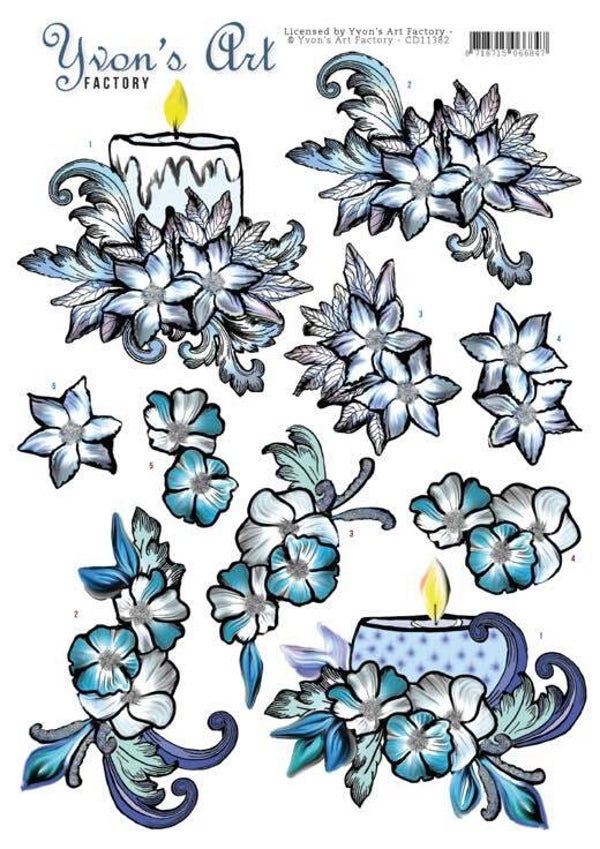 CD11382 blue candles
