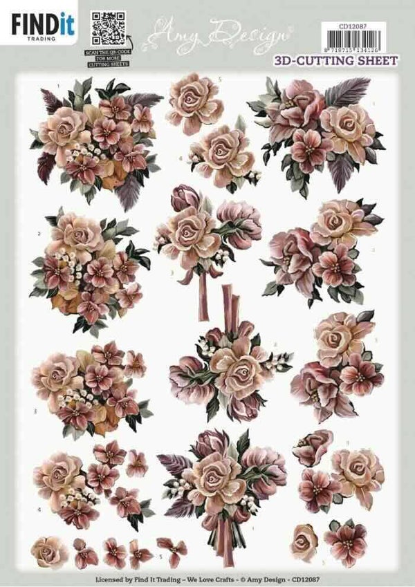 CD12087 pink roses