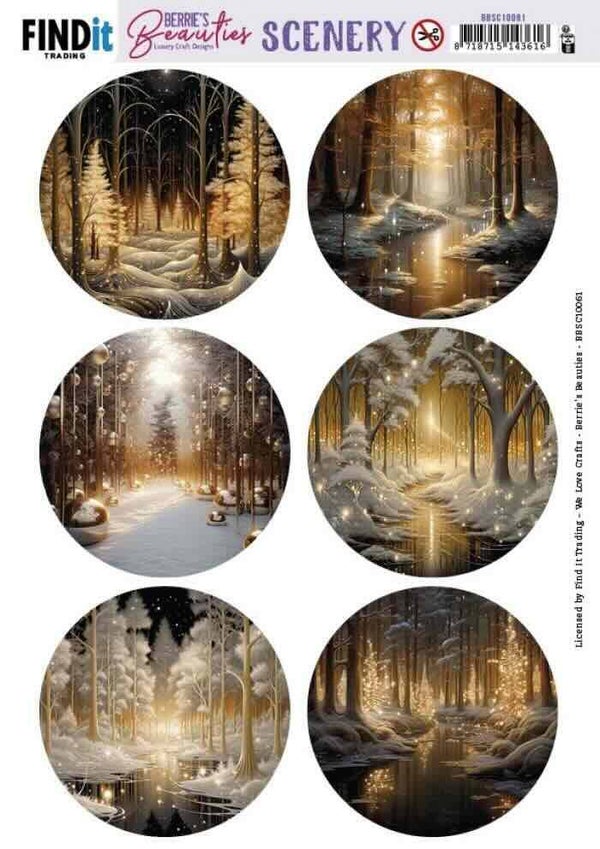 BBSC10061 frosted gold christmas - round nr.1