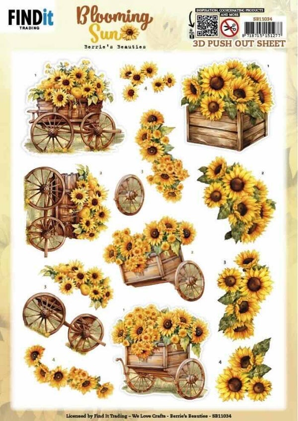 SB11034 blooming sun - sunflower wagon