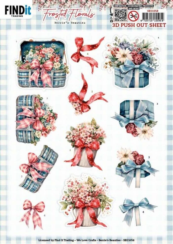 SB11058 frosted florals - bow