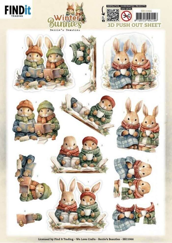 SB11066 winter bunnies - bunnies together
