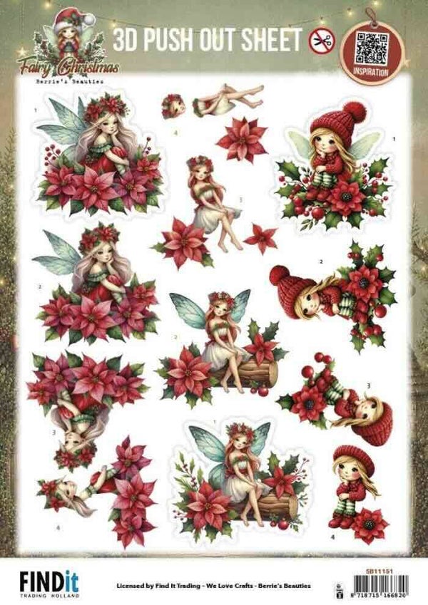 SB11151 fairy christmas - poinsettia