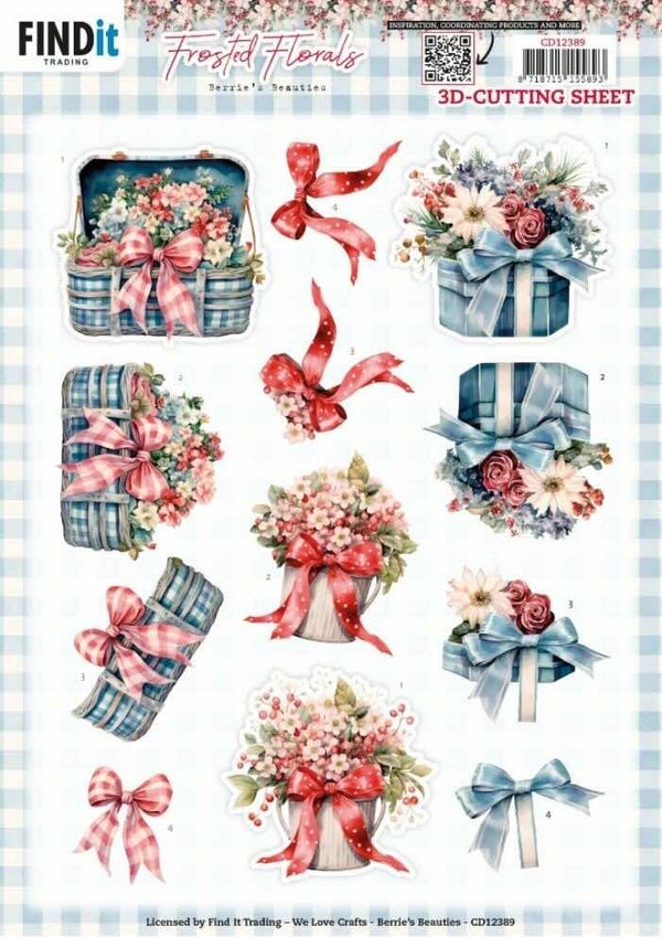 CD12389 frosted florals - bow